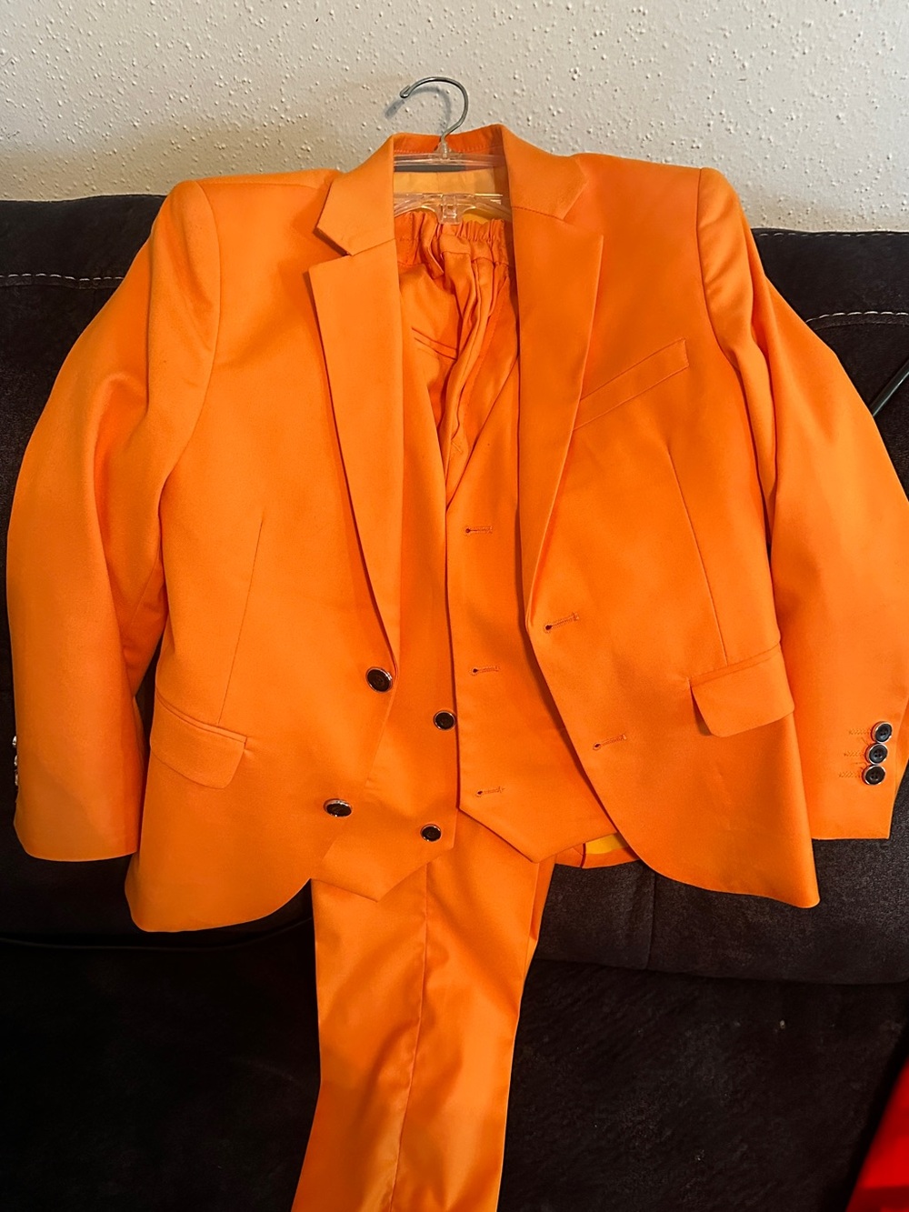 Men's Orange Suit Blazer & Trousers Set